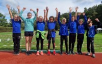 Platz 1 und 2 bei Kinderleichtathletik 